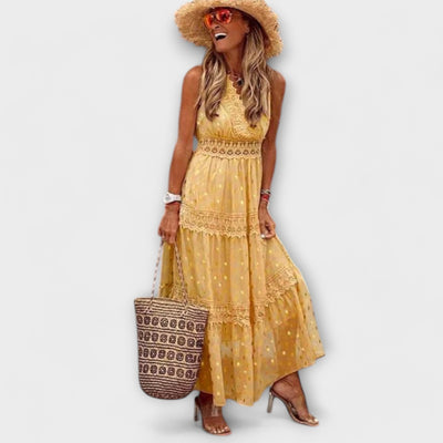 Maxikleed met Boho-kant